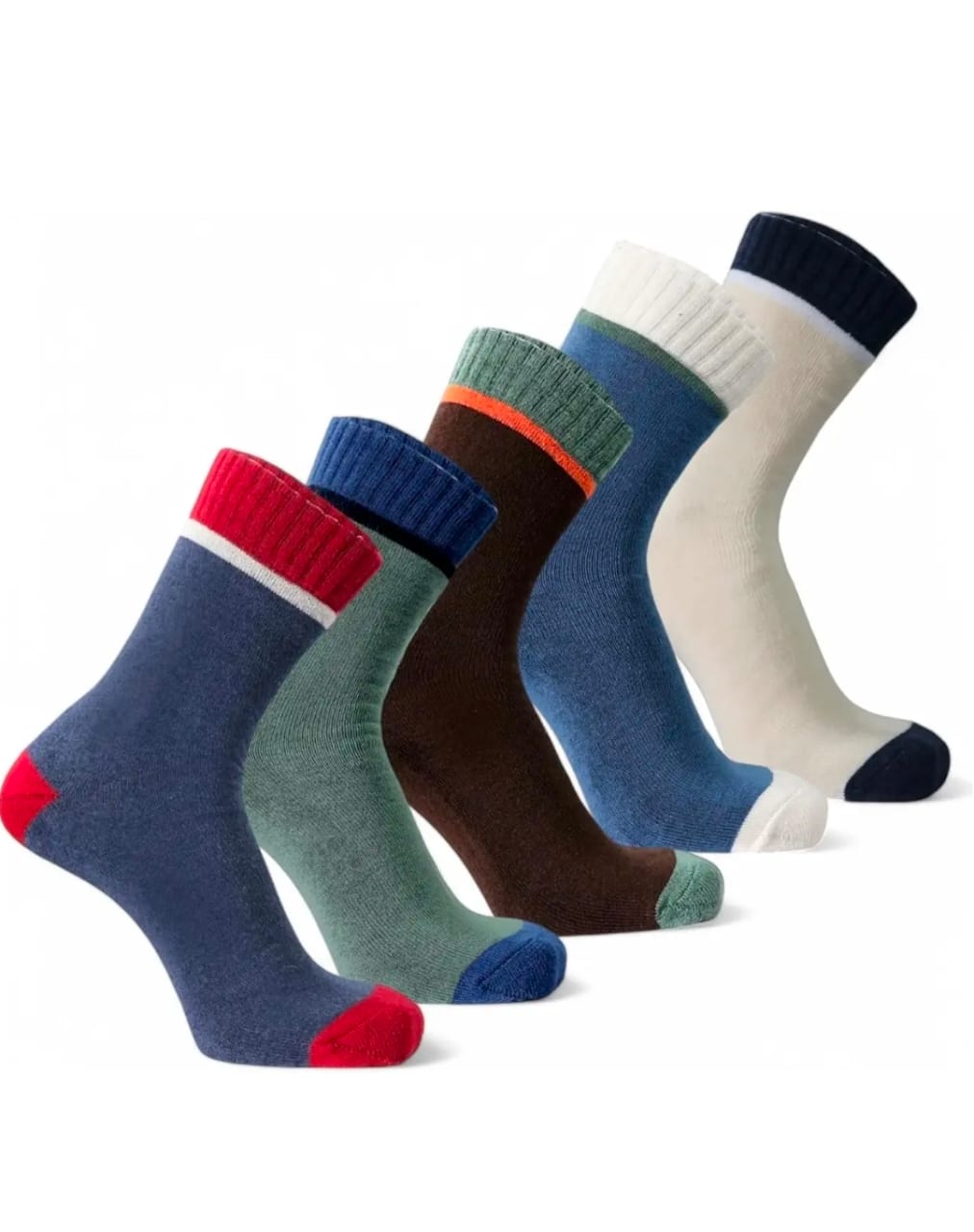 Men Crew Length Socks (Mid-Calf) – Regular Fit Comfortable Daily Wear