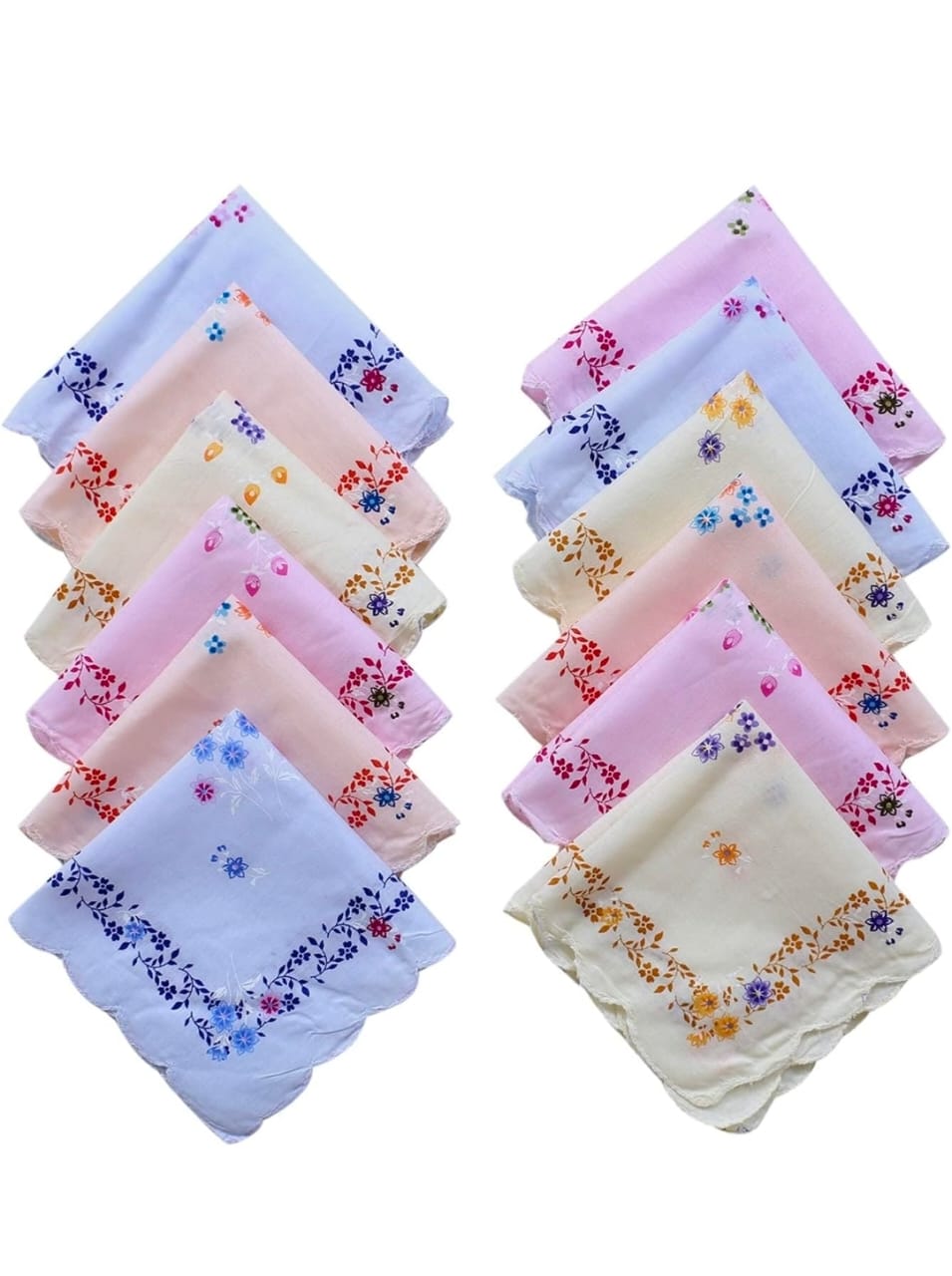 Women Floral Cotton Handkerchief Set