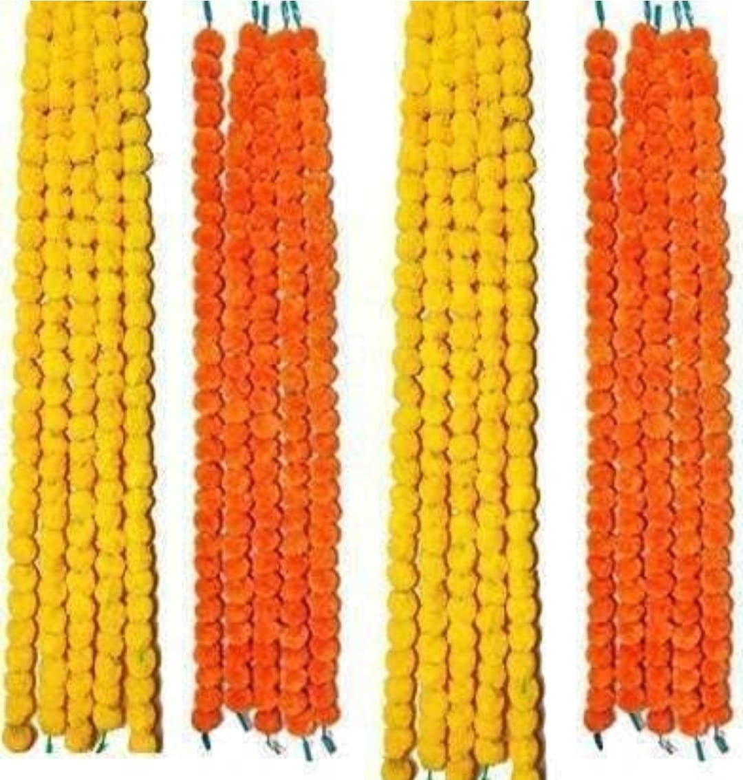Artificial Marigold Flower Garland (Yellow & Orange Combo)