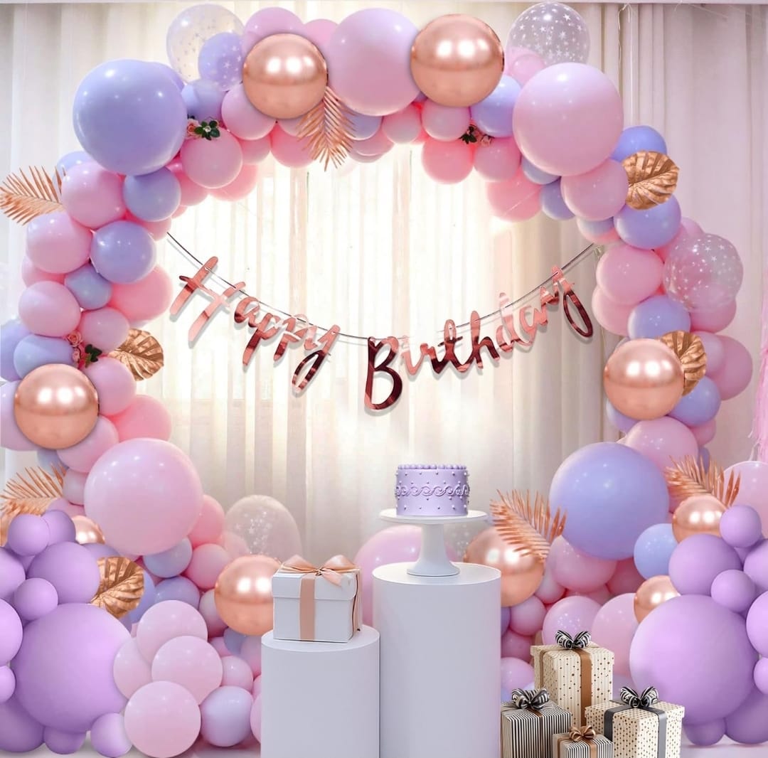 Pastel Theme Complete Birthday Decoration Kit