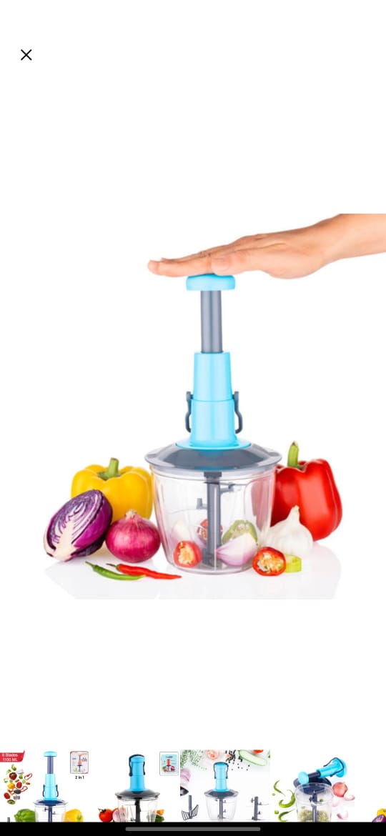 Manual Hand Push Vegetable Chopper 650ml