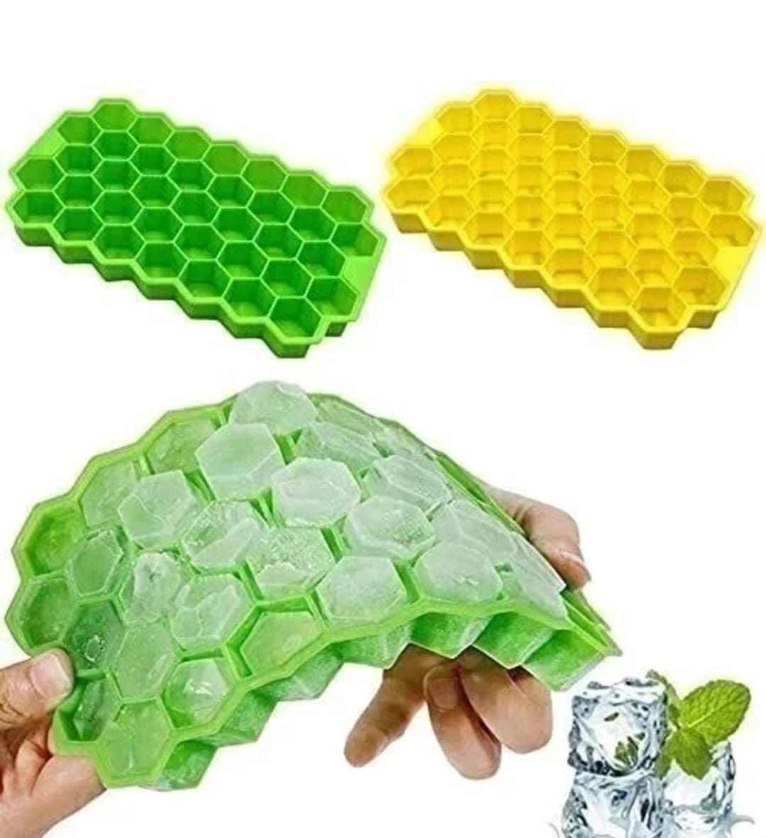 Silicone Ice Cube Tray (Honeycomb Shape)