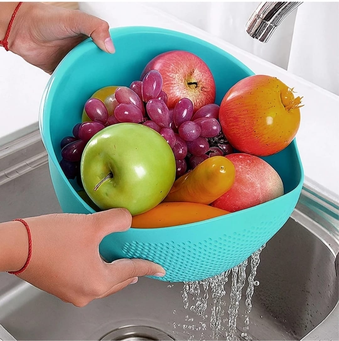 Plastic Vegetable Washing Basket Colander
