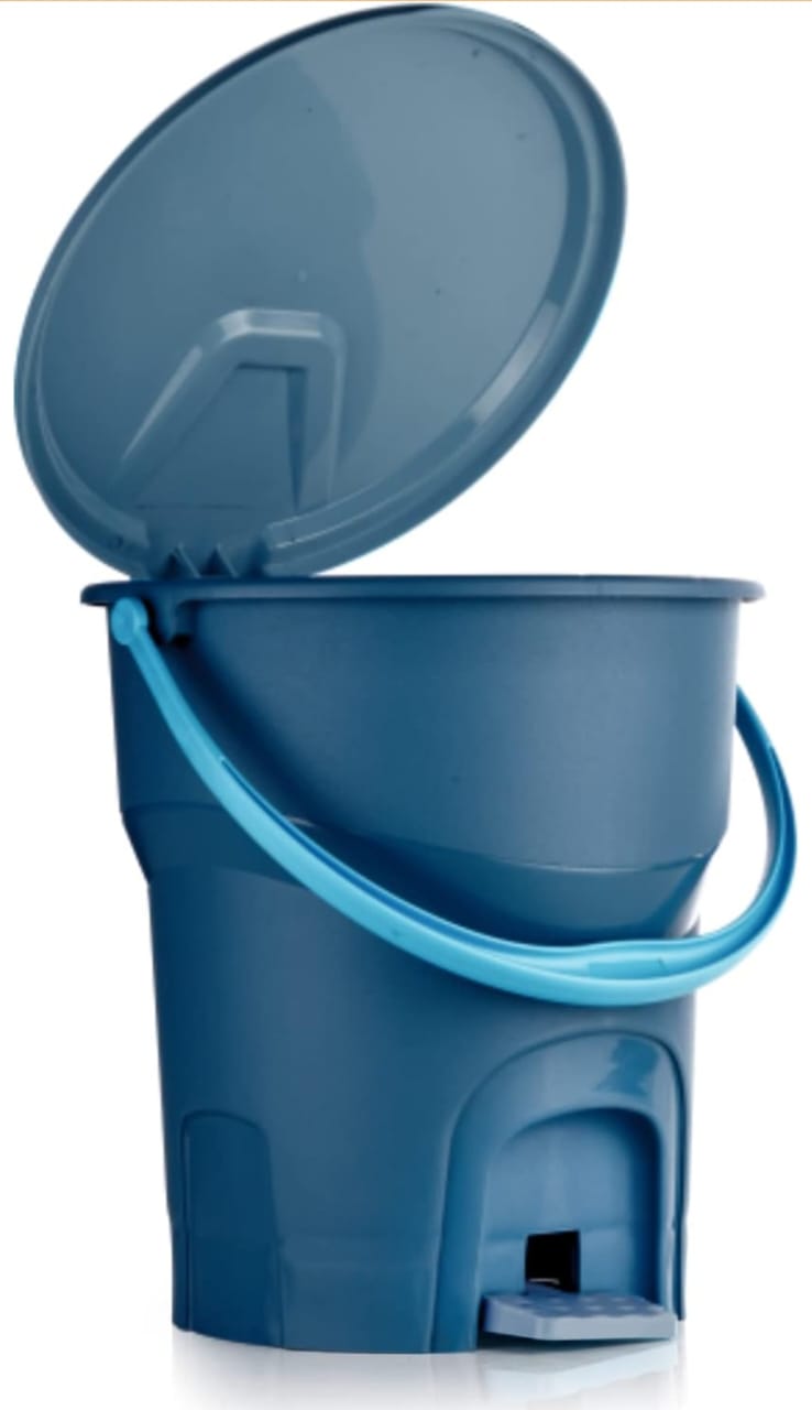 Plastic Pedal Dustbin with Lid (Foot Press Bin)