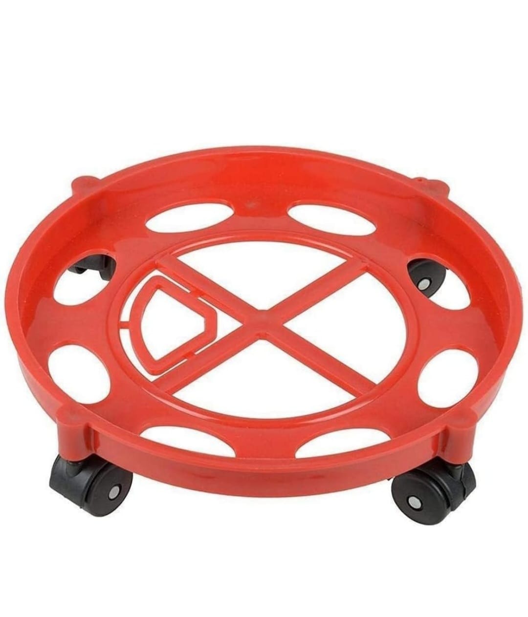 Plastic Bucket Trolley Stand with Wheels – Movable Water Bucket Base