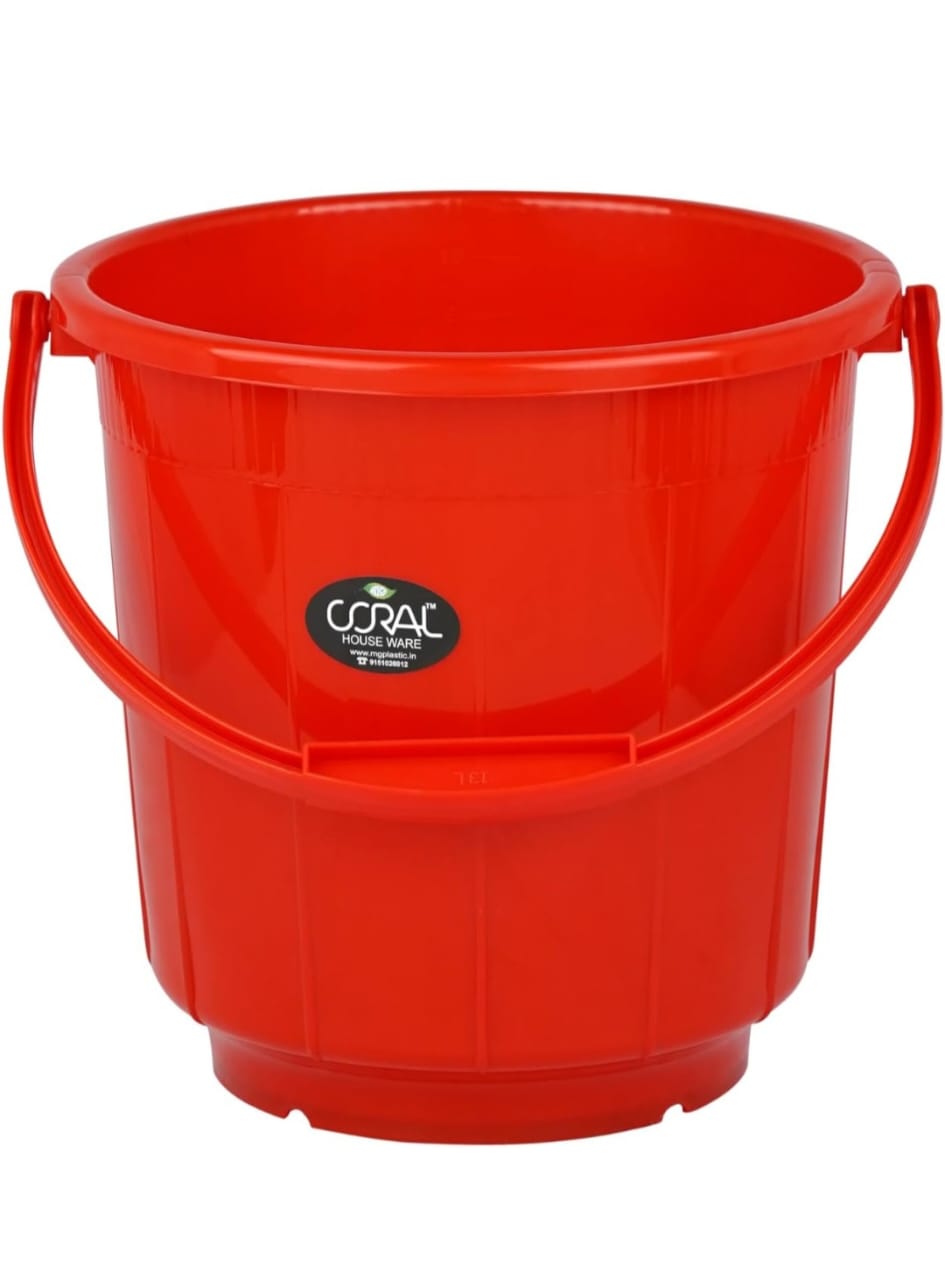 Plastic Water Bucket with Handle – Bathroom Cleaning Bucket
